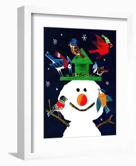 Snowman and Friends - Jack and Jill, January 1980-Allan Eitzen-Framed Giclee Print