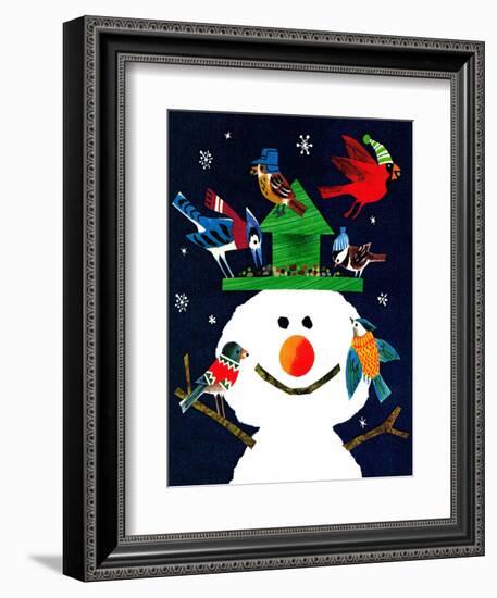 Snowman and Friends - Jack and Jill, January 1980-Allan Eitzen-Framed Giclee Print