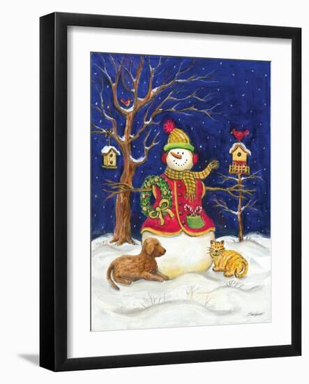 Snowman and Friends-Todd Williams-Framed Art Print