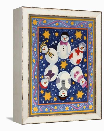 Snowman and Stars-Linda Benton-Framed Premier Image Canvas