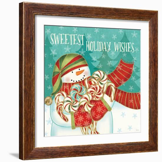 Snowman Candyland II-Veronique Charron-Framed Art Print