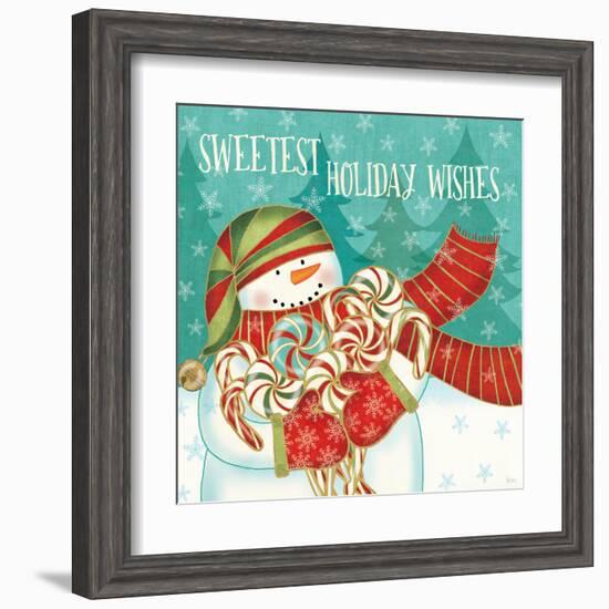 Snowman Candyland II-Veronique Charron-Framed Art Print