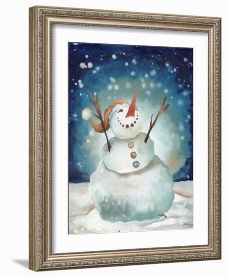 Snowman Cheers I-Elizabeth Medley-Framed Art Print