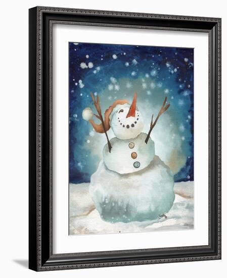 Snowman Cheers I-Elizabeth Medley-Framed Art Print