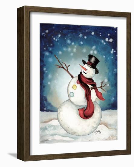 Snowman Cheers II-Elizabeth Medley-Framed Art Print