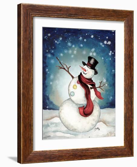 Snowman Cheers II-Elizabeth Medley-Framed Art Print