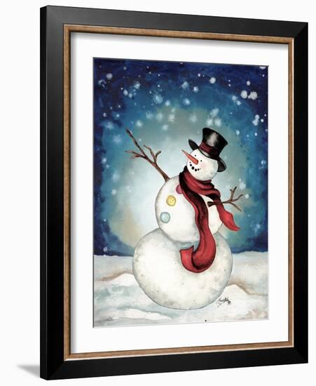 Snowman Cheers II-Elizabeth Medley-Framed Art Print