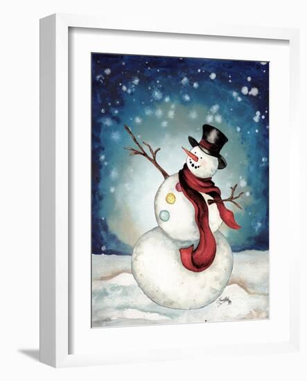 Snowman Cheers II-Elizabeth Medley-Framed Art Print