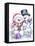 Snowman Couple and Presents-MAKIKO-Framed Premier Image Canvas