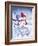 Snowman Couple Skating-MAKIKO-Framed Giclee Print