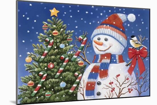 Snowman Decorating Tree-William Vanderdasson-Mounted Giclee Print