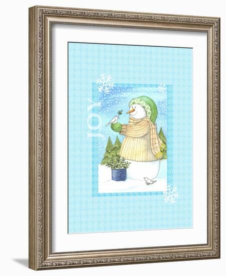 Snowman Doves-Melinda Hipsher-Framed Giclee Print