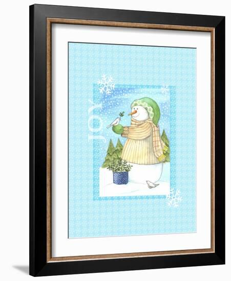 Snowman Doves-Melinda Hipsher-Framed Giclee Print