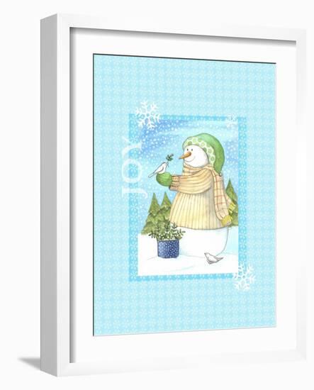 Snowman Doves-Melinda Hipsher-Framed Giclee Print