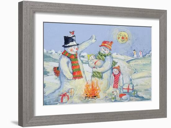 Snowman Family, 1995-David Cooke-Framed Giclee Print