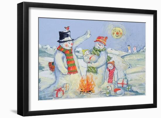 Snowman Family, 1995-David Cooke-Framed Giclee Print