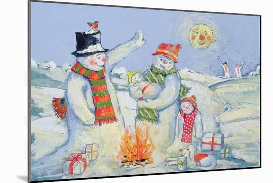 Snowman Family, 1995-David Cooke-Mounted Giclee Print