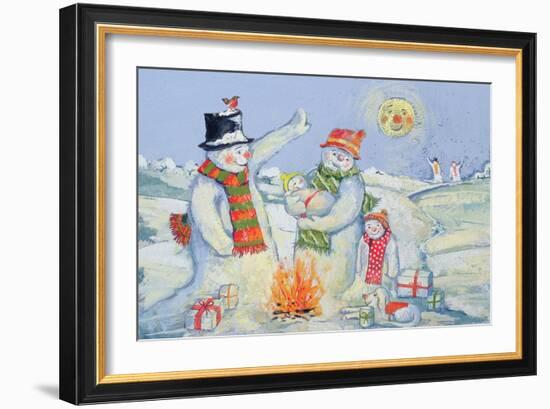 Snowman Family, 1995-David Cooke-Framed Giclee Print