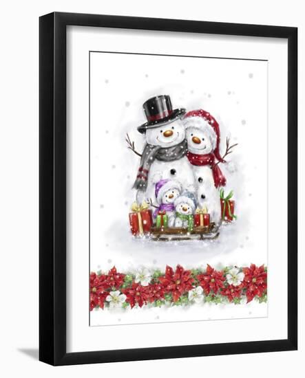 Snowman Family 2-MAKIKO-Framed Giclee Print