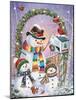 Snowman Family Posting a Letter-MAKIKO-Mounted Giclee Print