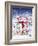 Snowman Family-MAKIKO-Framed Giclee Print