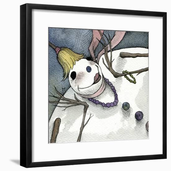 Snowman III-Kory Fluckiger-Framed Giclee Print