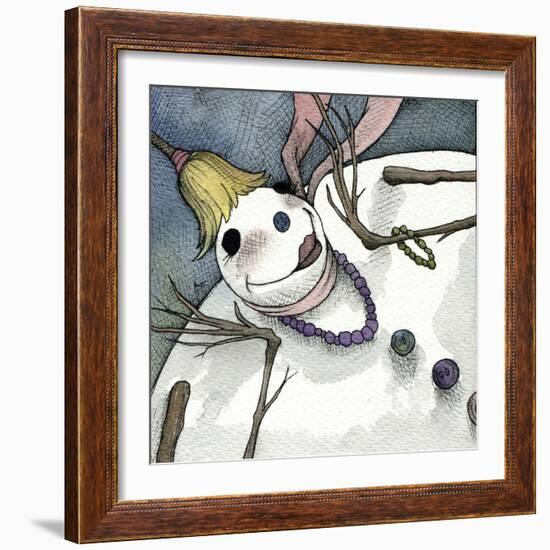 Snowman III-Kory Fluckiger-Framed Giclee Print