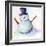 Snowman In Sunset-Lisa Katharina-Framed Giclee Print