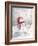 Snowman in Wood-MAKIKO-Framed Giclee Print