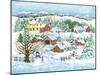 Snowman Landscape-Wendy Edelson-Mounted Giclee Print