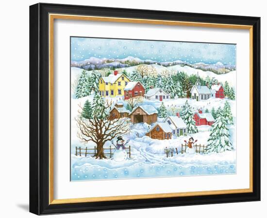 Snowman Landscape-Wendy Edelson-Framed Giclee Print