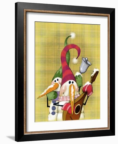 Snowman Mandolin 2-Margaret Wilson-Framed Giclee Print