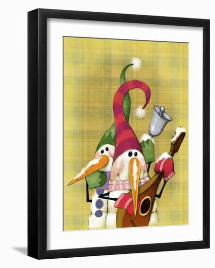 Snowman Mandolin 2-Margaret Wilson-Framed Giclee Print