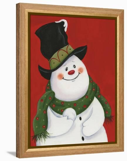 Snowman Mischief-Beverly Johnston-Framed Premier Image Canvas