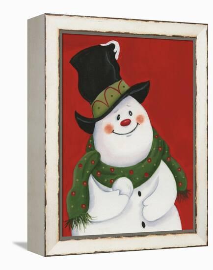 Snowman Mischief-Beverly Johnston-Framed Premier Image Canvas