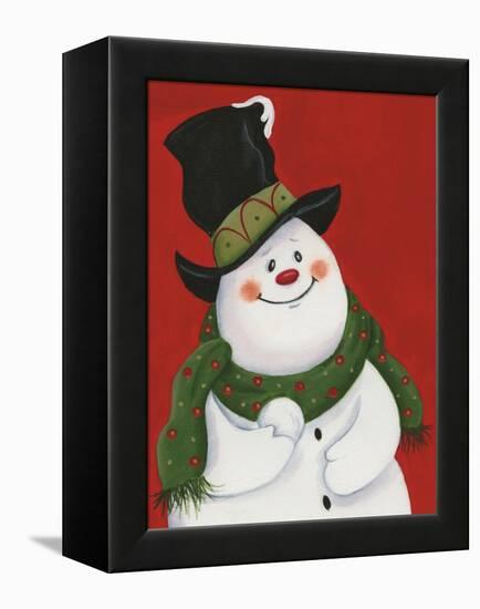 Snowman Mischief-Beverly Johnston-Framed Premier Image Canvas