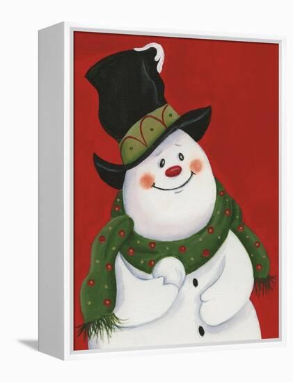 Snowman Mischief-Beverly Johnston-Framed Premier Image Canvas