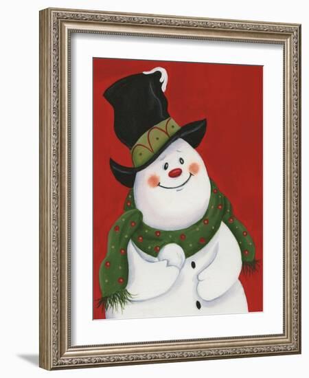 Snowman Mischief-Beverly Johnston-Framed Giclee Print