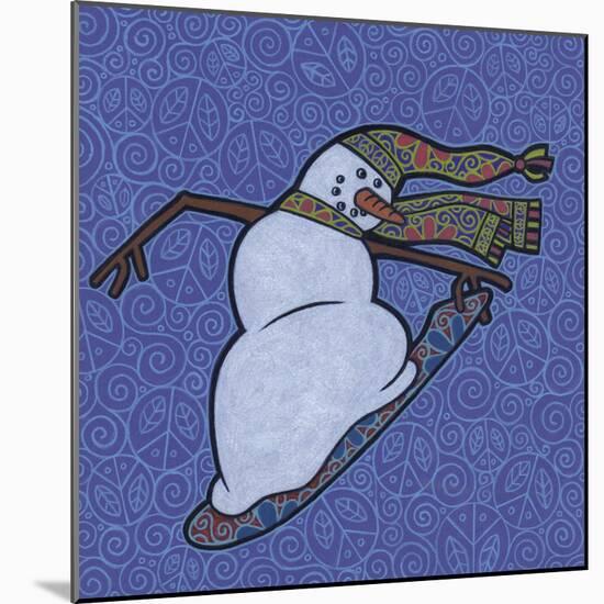 Snowman Snowboarder 2-Denny Driver-Mounted Giclee Print