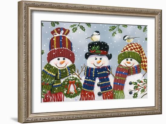 Snowman Trio-William Vanderdasson-Framed Giclee Print