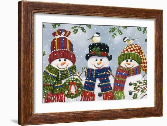 Snowman Trio-William Vanderdasson-Framed Giclee Print