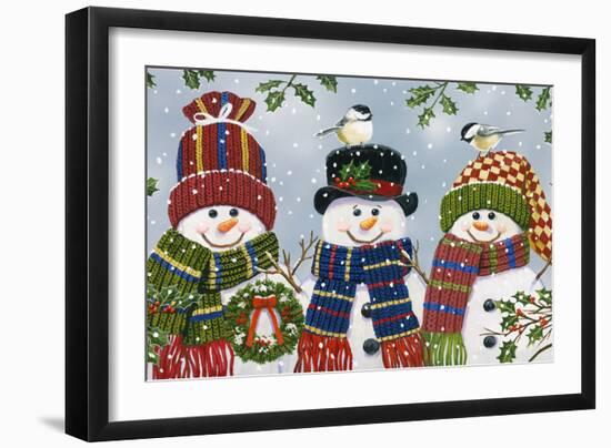 Snowman Trio-William Vanderdasson-Framed Giclee Print