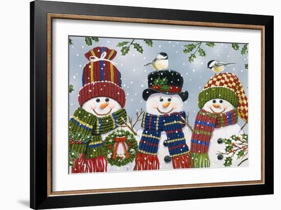 Snowman Trio-William Vanderdasson-Framed Giclee Print