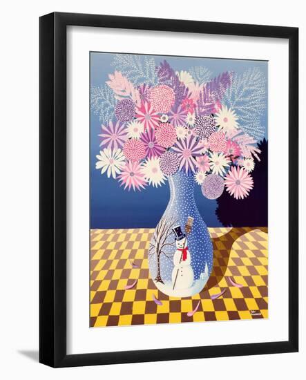 Snowman Vase-Peter Szumowski-Framed Giclee Print