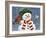 Snowman with Cardinal and Chickadee-William Vanderdasson-Framed Giclee Print