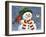 Snowman with Cardinal and Chickadee-William Vanderdasson-Framed Giclee Print