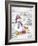 Snowman with Dog-MAKIKO-Framed Giclee Print