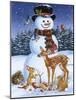 Snowman with Friends-William Vanderdasson-Mounted Premium Giclee Print