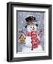 Snowman with Tophat-William Vanderdasson-Framed Giclee Print