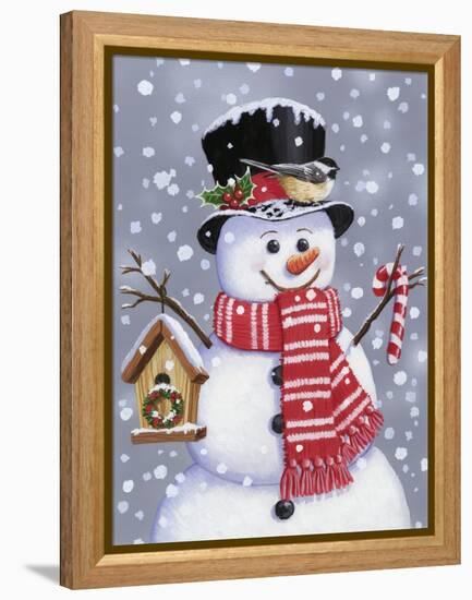 Snowman with Tophat-William Vanderdasson-Framed Premier Image Canvas